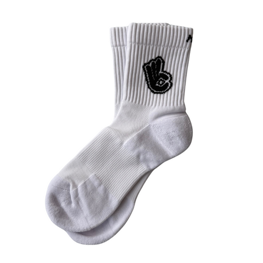 Half Crew Moa Socks in White